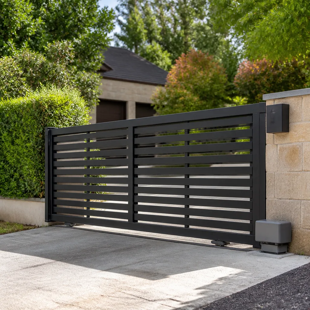 Sliding driveway gates